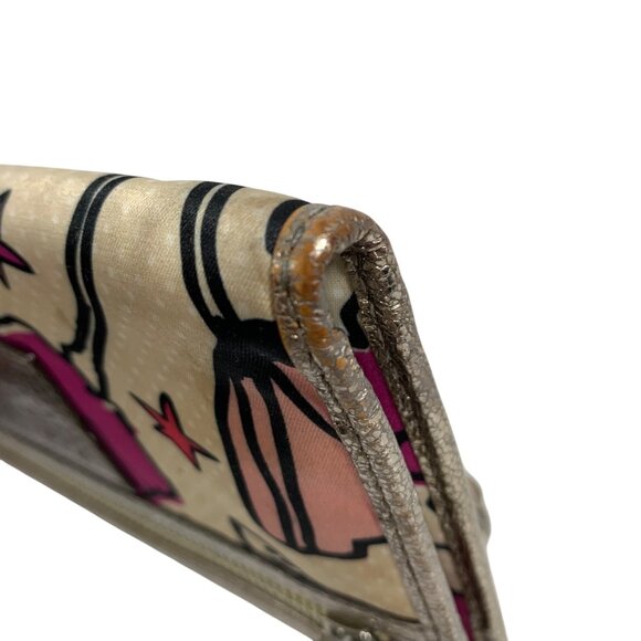 COACH Printed Graphic Poppy Full Zip Wristlet Clutch + Tag - Picture 5 of 13